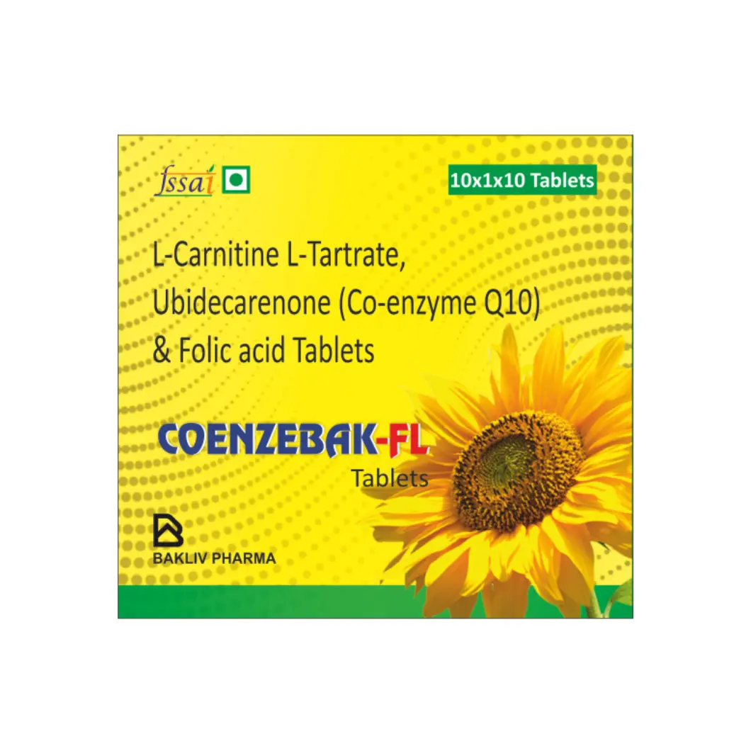 COENZEBAK-FL  L-Carnitine, COQ10 & Zinc tablets for Energy & Immunity |  BAKLIV